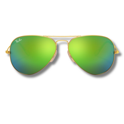 Ray Ban Aviator Flash Lenses Green - Gold