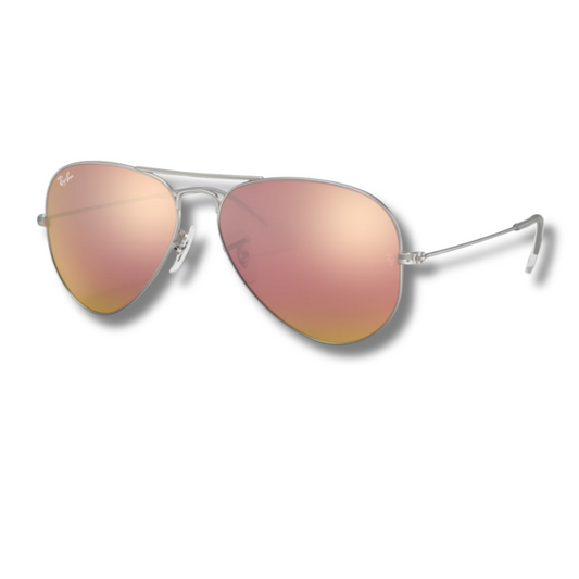 Ray Ban Aviator Flash Lenses Rose - Siiver