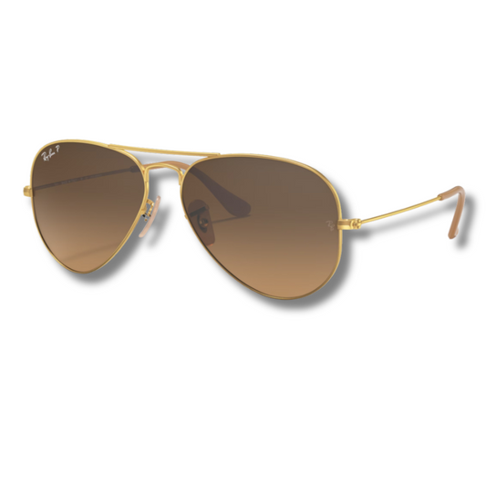 Ray Ban Aviator Gradient Brown - Gold